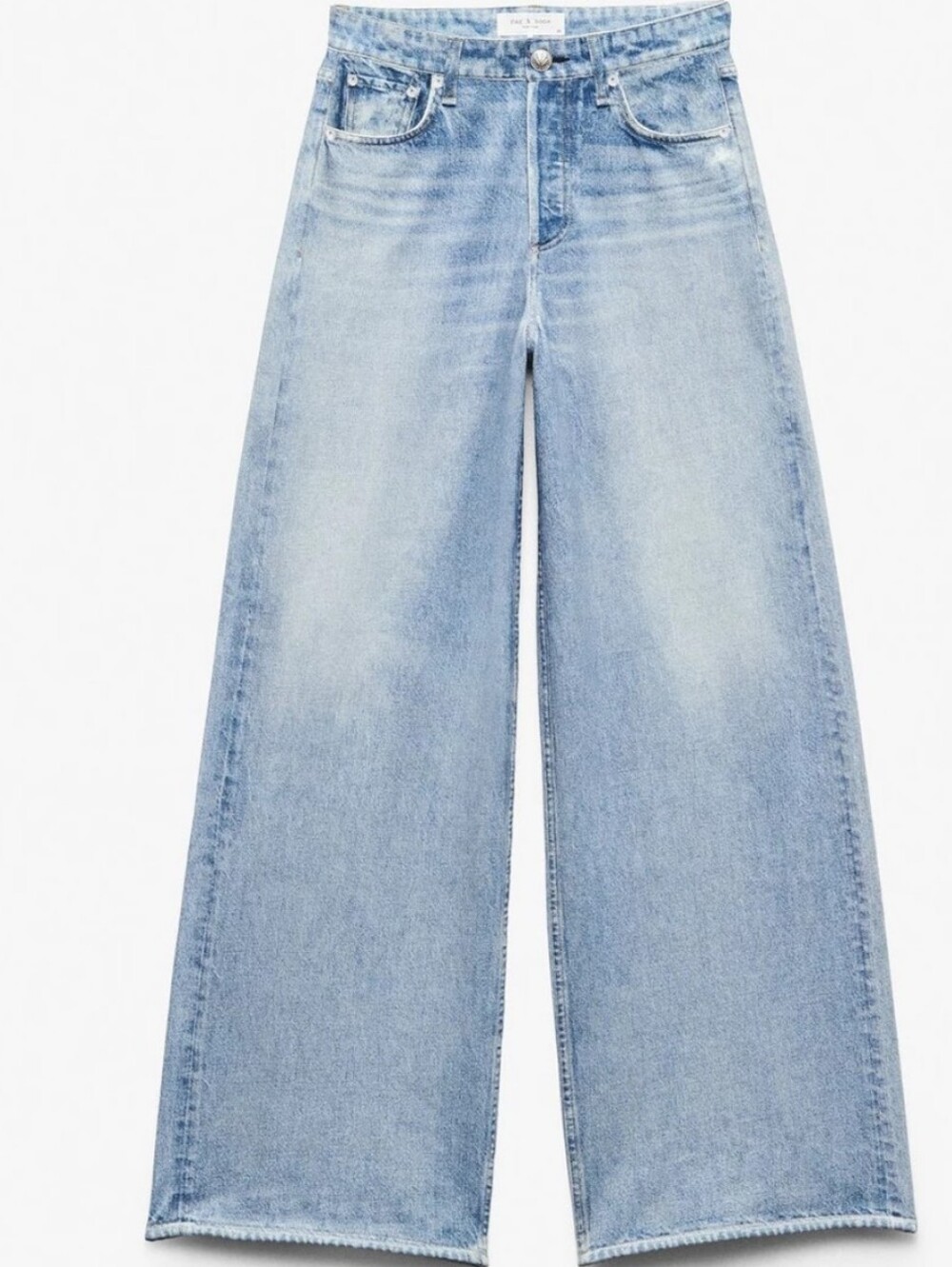 rag & bone Light Blue Wide-Leg Jeans